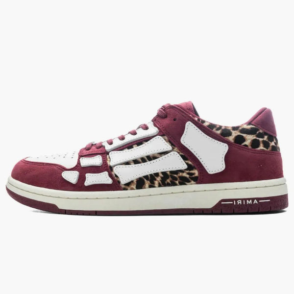 Amiri Skel Top Low Burgundský leopard