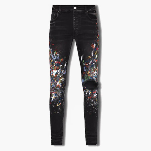 Amiri Skinny Painter Jeans Agged Black