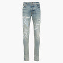 Amiri Stagggered Logo Jean Clay Indigo