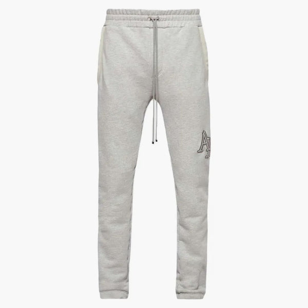 Amiri Staggered Logo Sweatpant Heather Gray