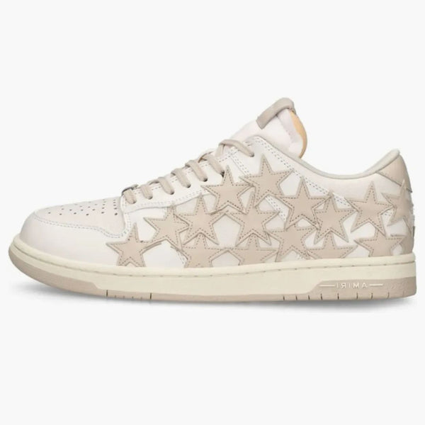 Amiri Stars Low Top White Beige