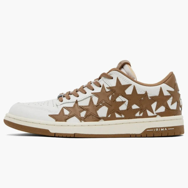 Amiri Stars Low Top White Brown
