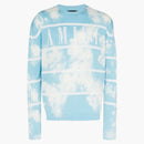 Amiri Striped Cloud Knit Crew Sweater Light Blue