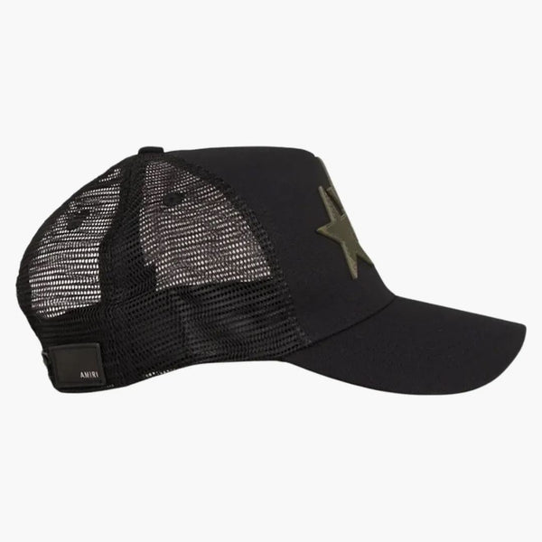 Amiri Three Camo Star Trucker má černou