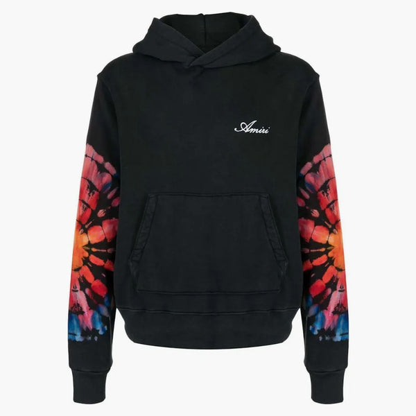 Amiri tie-dye logo vyšívané mikiny černé/multi