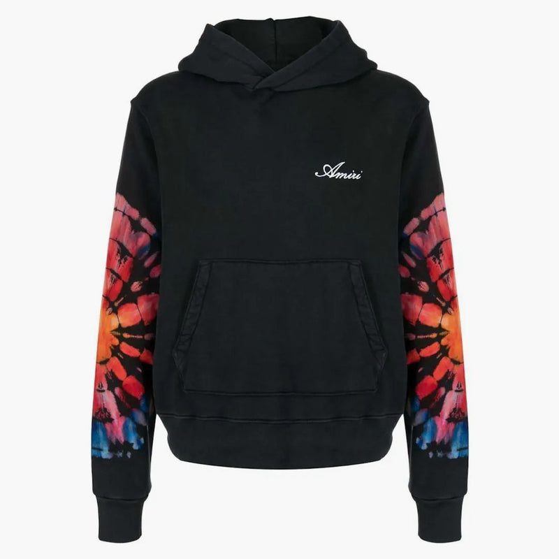 Amiri tie-dye logo vyšívané mikiny černé/multi