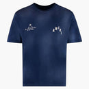 Maglietta collegiata vintage amiri blu scuro