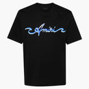 Amiri Wave Logo T-shirt Black/blue