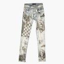 Amiri Wes Lang Sketch Straight Fit Jeans Blue