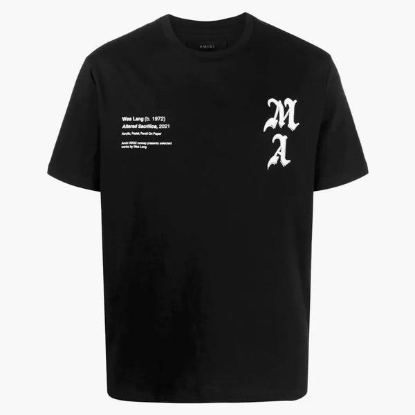 Amiri x co dlouhé checker lebkové tričko černé