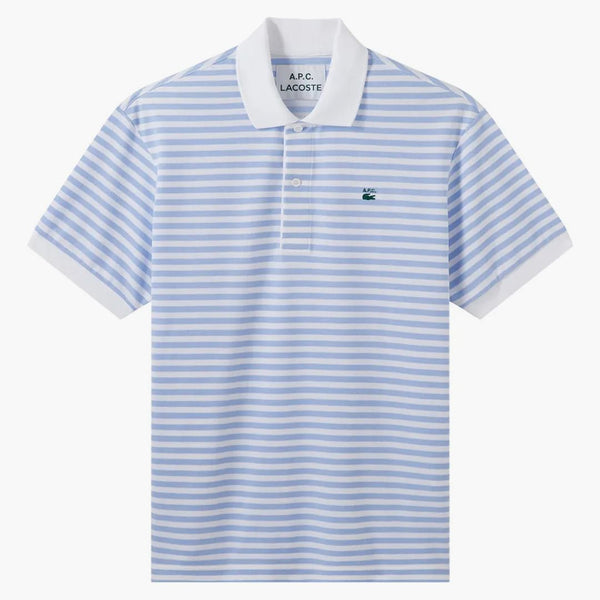 A.P.C. X Lacoste pruhovaná polo košile modrá