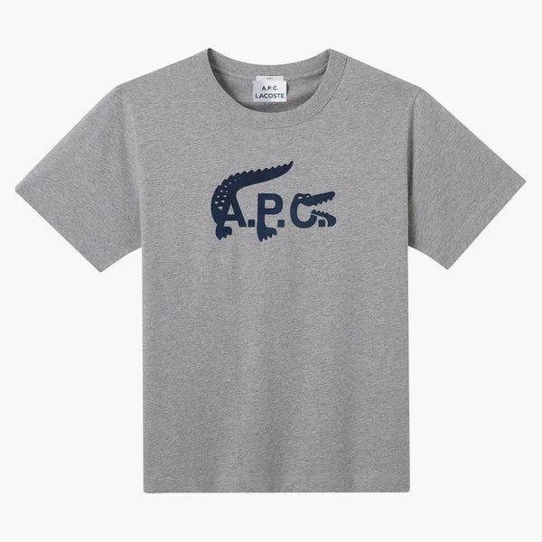 A.P.C. X Lacoste tričko Heather šedá