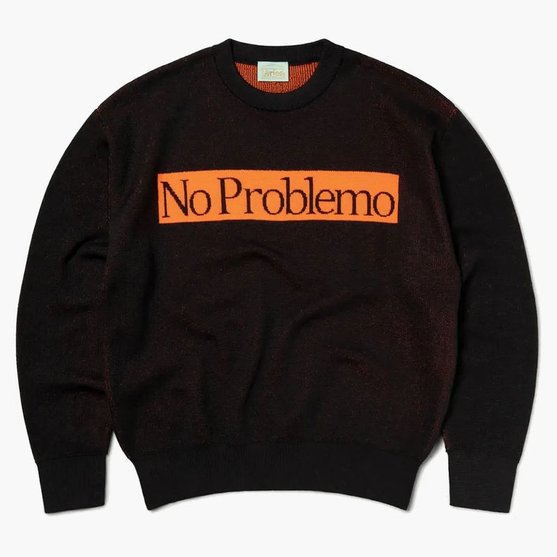 Väduren återvunnet problemo stickad jumper svart