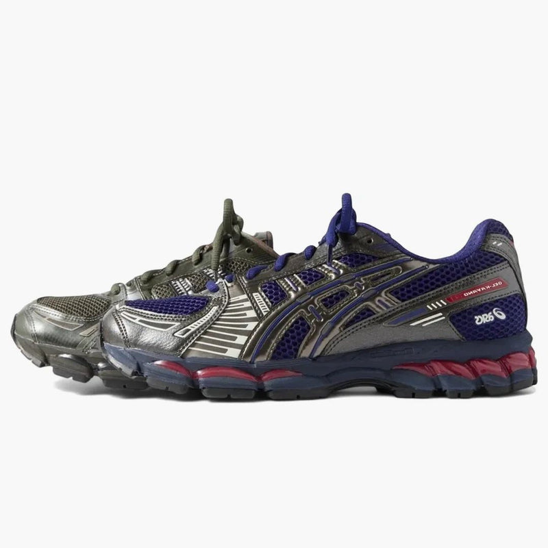 Asics Gel-kayano 12.1 Kith Marvel Vs. Capcom Captain America Vs. Guile Opened Box (comic Not Included)