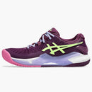 Asics Gel-resolution 9 Padel Deep Mauve Lime Green (women's)