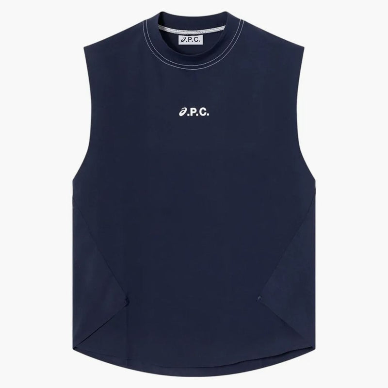 Asics X Apc Women's On Court Crew Top Dark Navy Blue