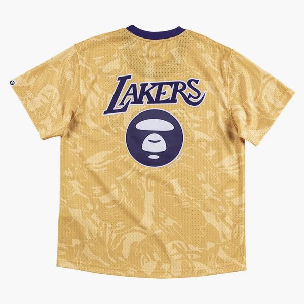 AAPE X Mitchell & Ness Los Angeles Lakers BP Jersey Gold