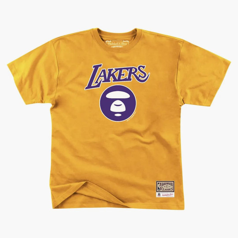 Bape x Mitchell & Ness Los Angeles Lakers Tea Yellow