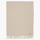 Acne Studios Fringe Oversized Wool Scarf Oatmeal Melange