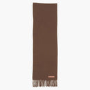 Acne Studios Fringe Wool Scarf Chocolate Brown