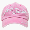 Acne Studios Logo Baseball Cap Bubble Pink