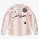 Acne Studios Logo Long Sleeve T-shirt Pink/white
