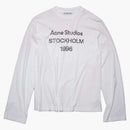 Acne Studios Logo Long Sleeve Tee White