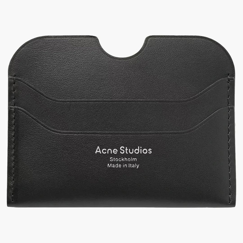 Acne Studios Logo Print Cardholder Black