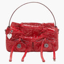 Acne Studios Multipocket Patent Micro Bag Red