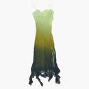 Acne Studios Ruffle Strap Dress Green