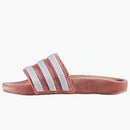 Adidas Adilette Velour Raw Pink (youth)