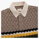 Aime Leon Dore Basketweave Knit Rugby Beige