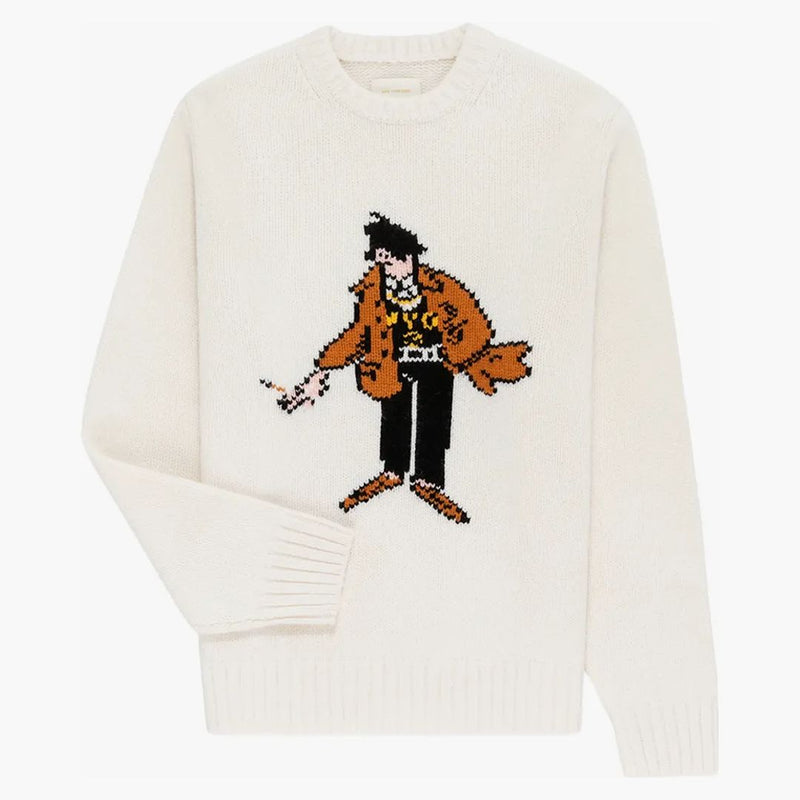 Aime Leon Dore Caricature Pletet Svetter Cream