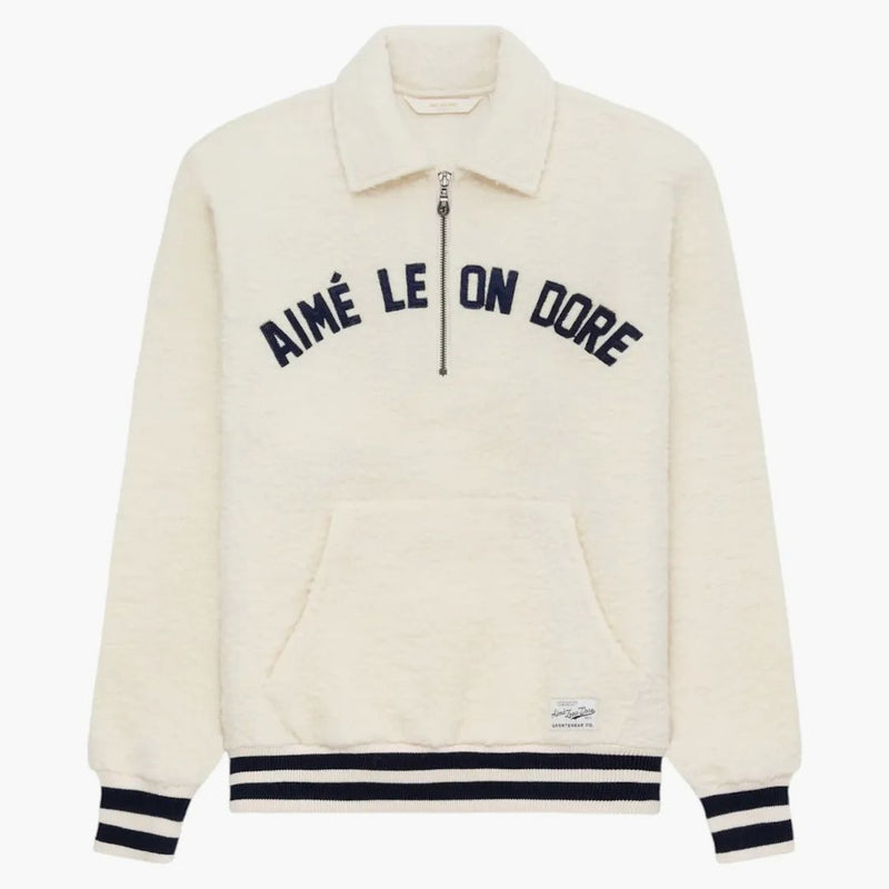 Aime Leon Dore Casenino Half-Zip svetrover krém