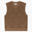 Aime Leon Dore Checkered Linen Vest Brown