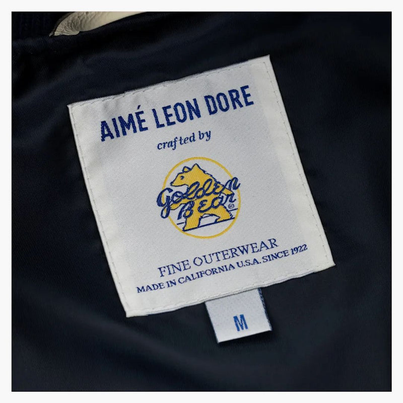 Aime Leon Dore Crest Varsity Jacket Navy