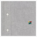 Aime Leon Dore Embroidered Crest Oxford Shirt Gray