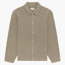 Aime Leon Dore Jacquard Polo Cardigan Misted Lichenen