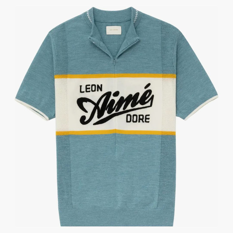 Aime Leon Dore Pletený cyklistický dres modrá