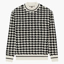 Aime Leon Dore Knit Houndstooth Crewneck Sweater Black/White