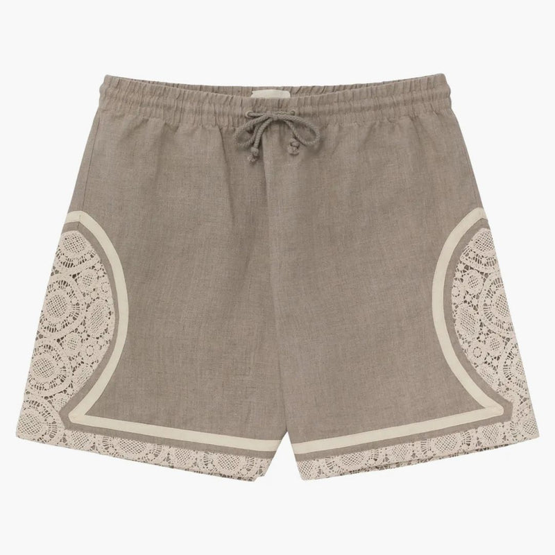 Aime Leon Dore Lace Linen Basketball Short Grey