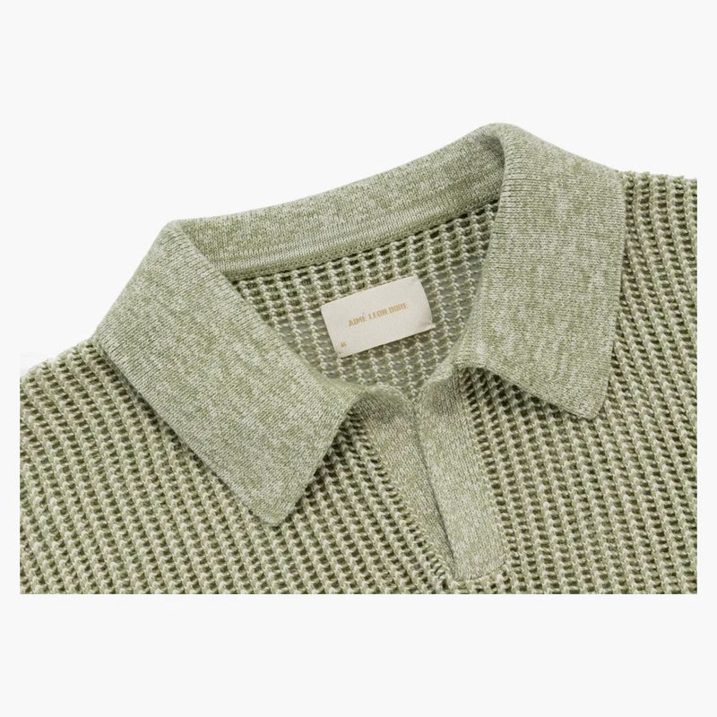 Aime Leon Dore Mesh Knit Polo (SS23) zelená