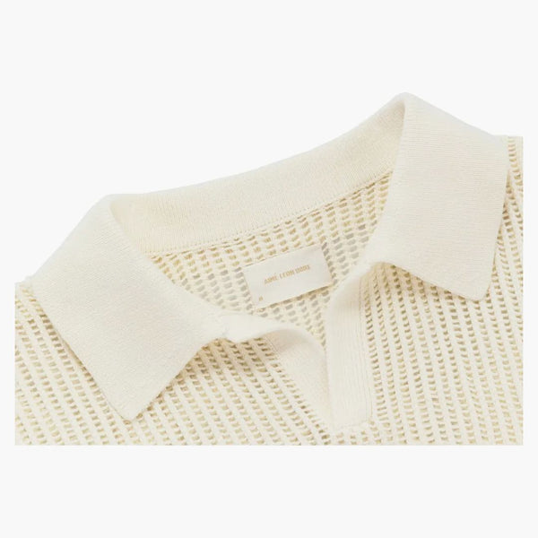 Aime Leon Dore Mesh Knit Polo (SS23) bílá