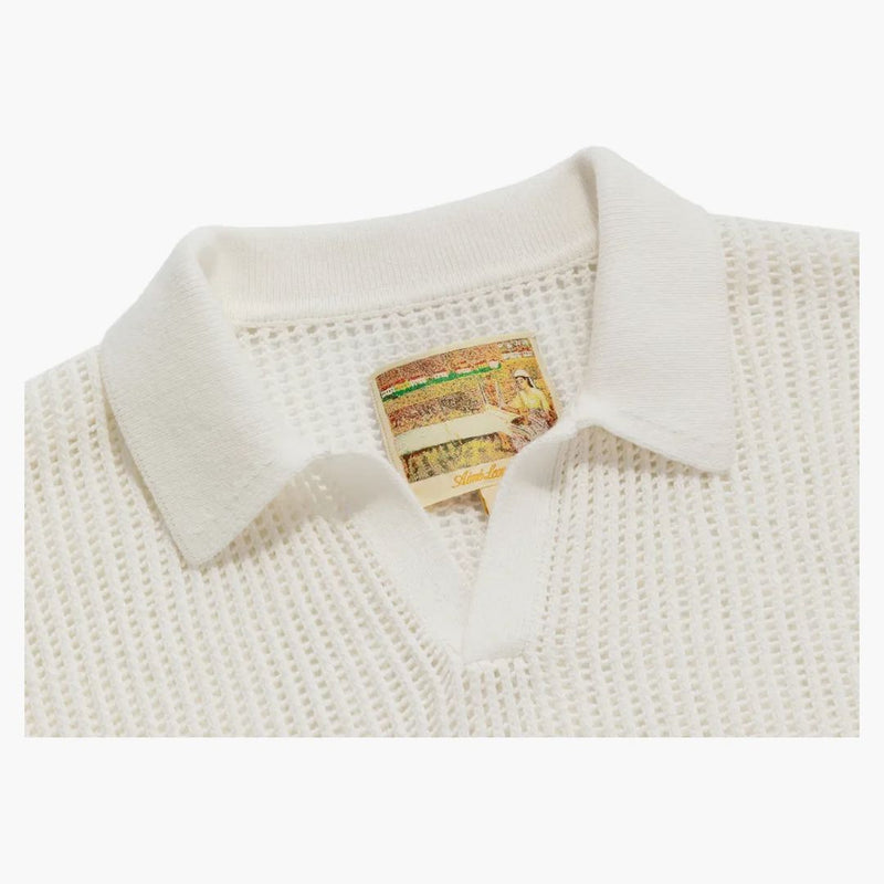 Aime Leon Dore Mesh Plete Polo White