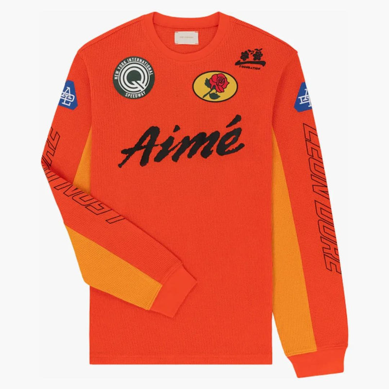 Aime Leon Dore Mesh Moto s dlouhým rukávem čaj oranžový
