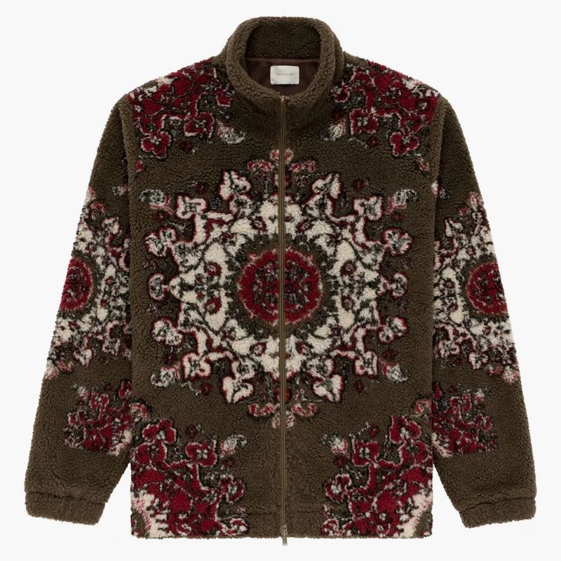 Aime Leon Dore Motif Fleece Zip-Up bunda olive