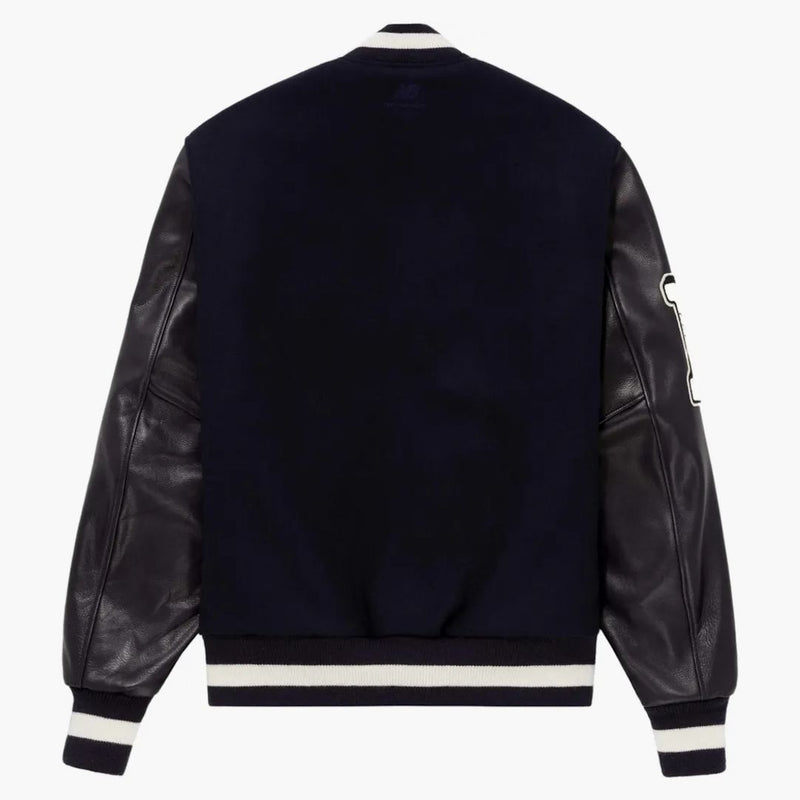 Aime Leon Dore x New Balance Varsity jacka marinblå