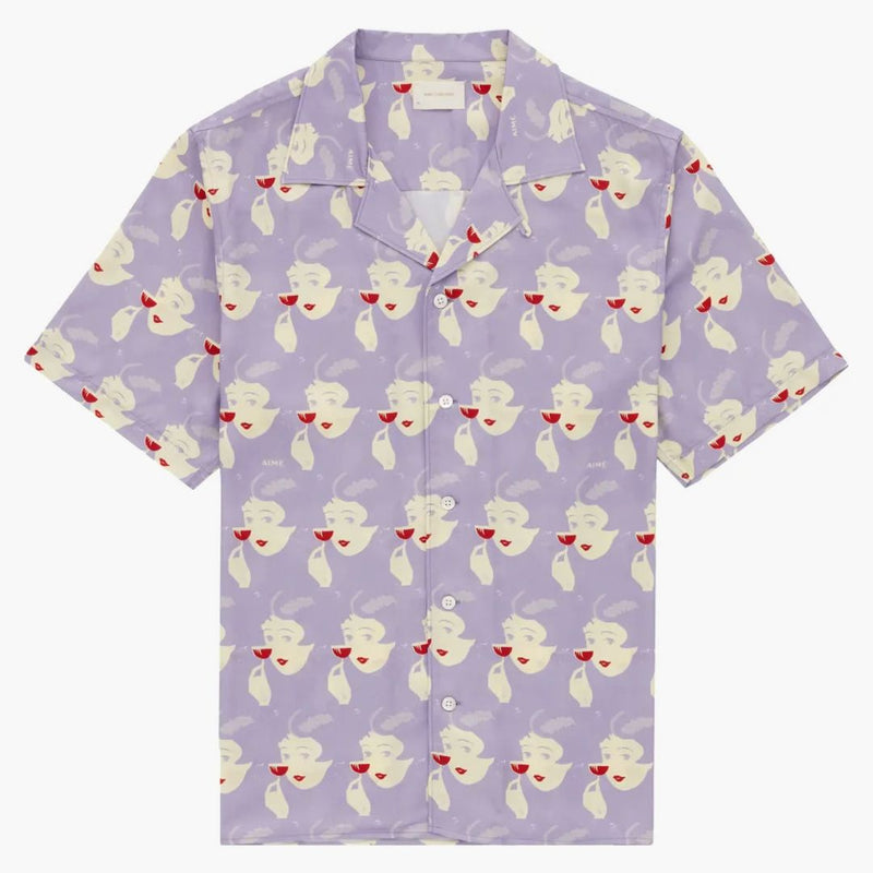 Aime Leon Dore Shirt per il tempo libero stampato viola