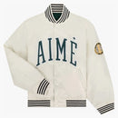 Aime Leon Dore Reverzibilní varsity bundová krém/zelená
