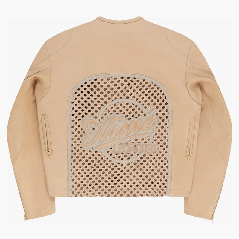 Aime Leon Dore Vanson Raffia Leather Jacket